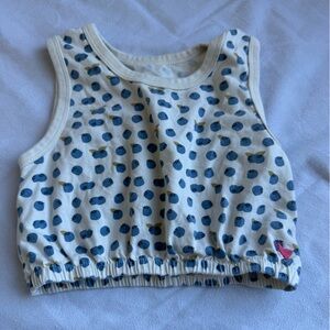 Pink Chicken Little Girl 4T Blueberry Tank Stretch Bottom White Fruit Cotton